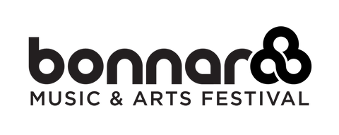 Bonnaroo Music & Arts Festival logo featuring bold black text, perfect for music enthusiasts exploring festival highlights.