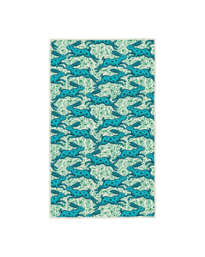 Bunnies On Parade Kitchen Tea Towel with vibrant double-sided design, made from eco-friendly materials and featuring super absorbent fabric.