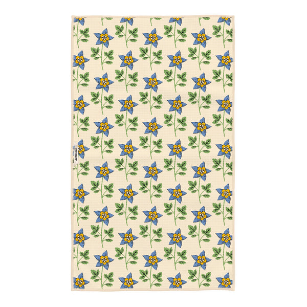 Colorado Kitchen & Tea Towel with floral pattern, eco-friendly recycled materials, super absorbent, quick-drying and lint-free.