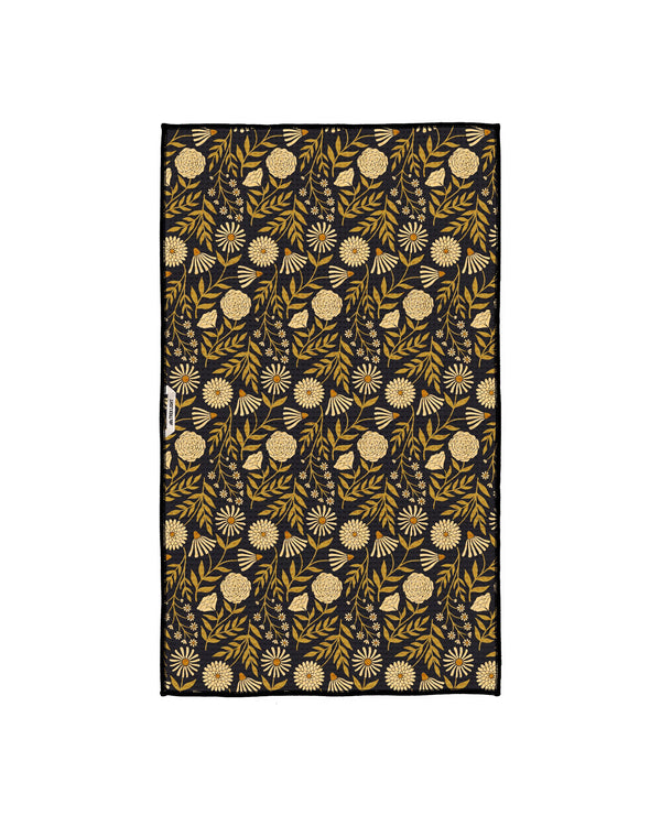 Dinner Music Kitchen & Tea Towel with floral design, eco-friendly, 100% recycled, super absorbent Grip-Tex fabric, vibrant and stylish.