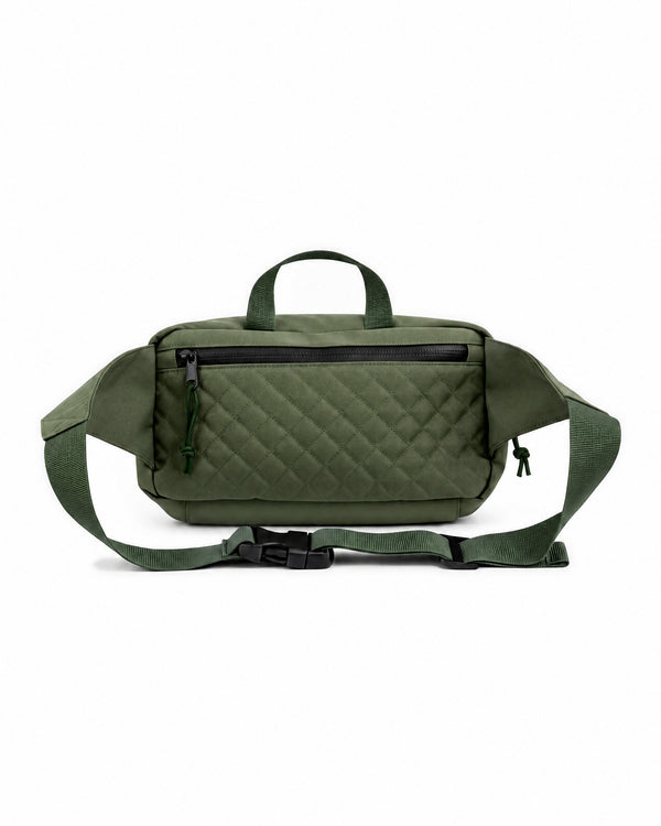 Everyday Fanny Pack (Fern) with waterproof zippers and adjustable strap, perfect for errands and travel with its 2.3L spacious design.