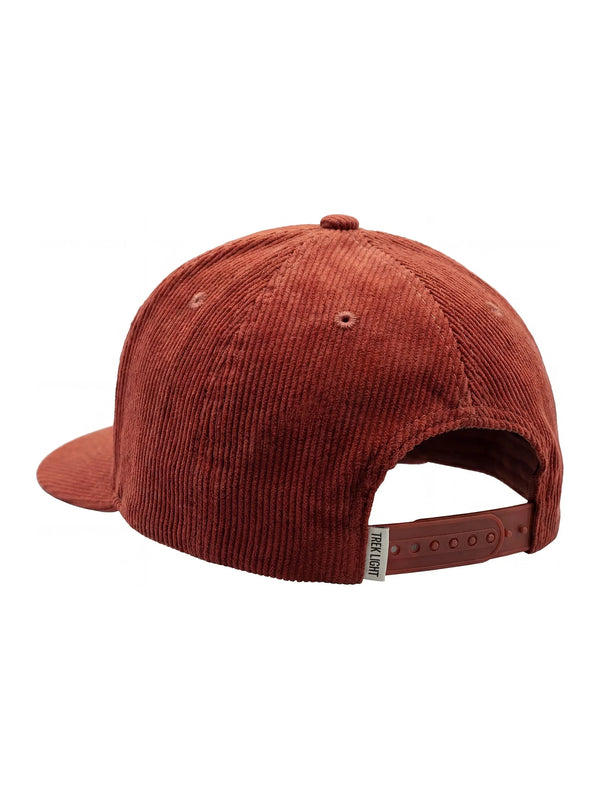Back view of the adjustable Happiest Camper Hat in a rustic brown color, perfect for sunny days and casual outfits.