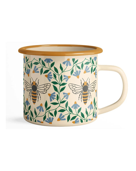 Honey Bee Enamel Mug 16oz