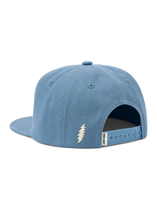 Mama Tried Hat blue 5-panel unisex cap with adjustable fit and lightning bolt design, perfect for style and comfort.