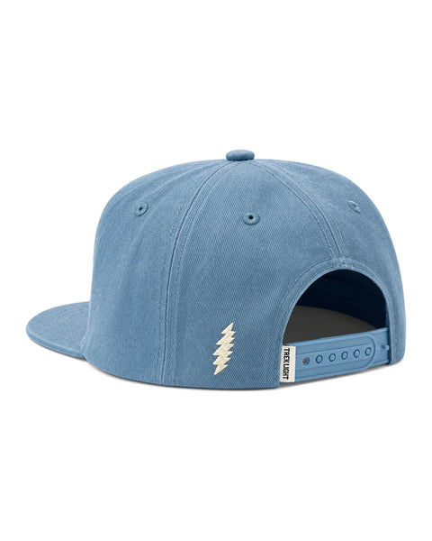 Mama Tried Hat blue 5-panel unisex cap with adjustable fit and lightning bolt design, perfect for style and comfort.