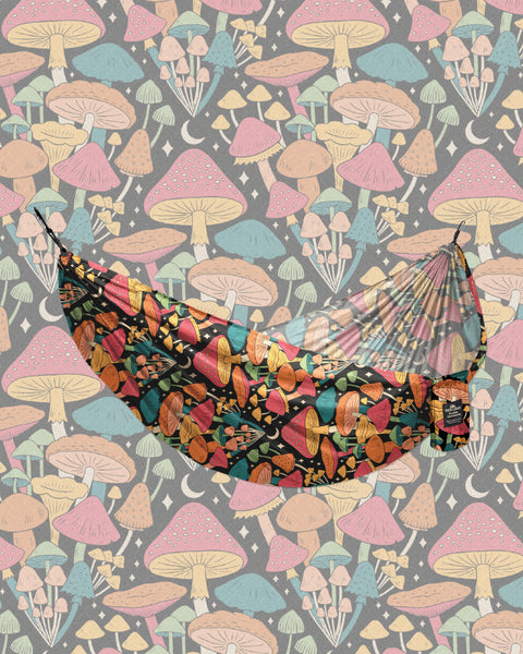 Double Hammock (Midnight Mushroom Print)