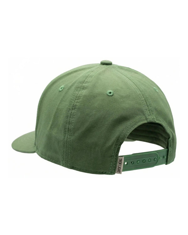 Back view of green Party Animal Kids Hat with adjustable strap, perfect for sunny days and big adventures for babies, toddlers, and youth.