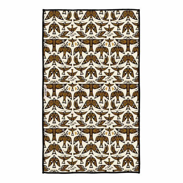 Songbird Kitchen & Tea Towel with bird pattern, eco-friendly, super absorbent, double-sided design, made from recycled materials.