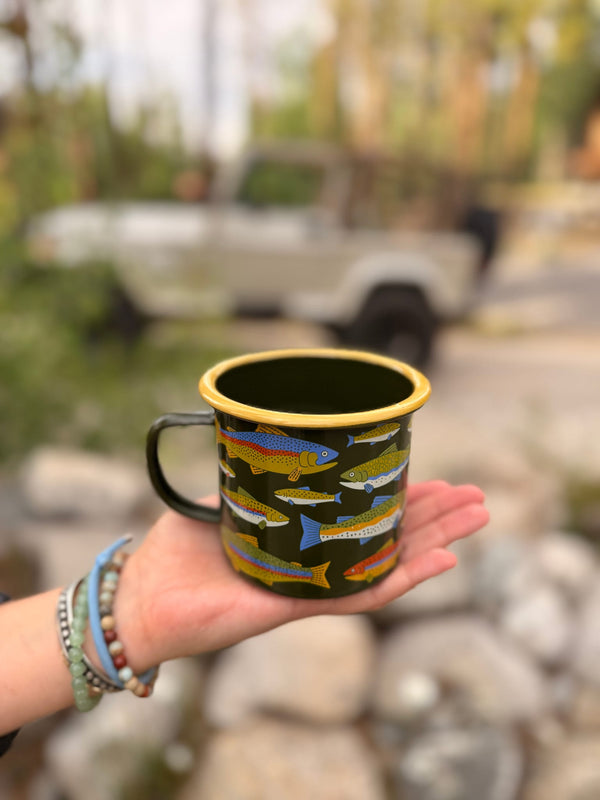 Trout Mug - Enamel 16oz Mug