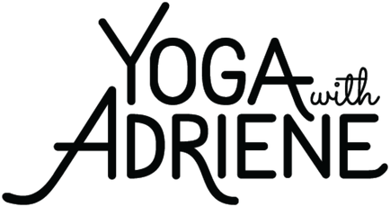 Yoga with Adriene logo in stylish black text.