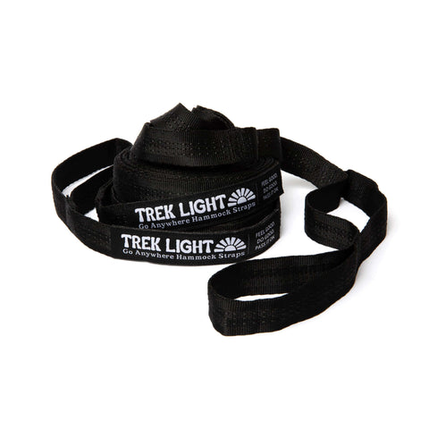 Trek Light Go Anywhere hammock straps coiled and packed for a backpacking trip