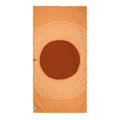 Orange Alpenglow Wander Towel with unique double-sided design and built-in hanging loop, super absorbent and sand-resistant.