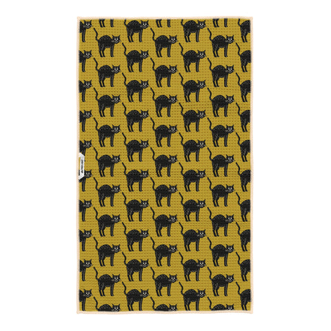Black Cats Kitchen Tea Towel