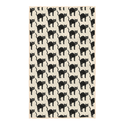 Black Cats Kitchen Tea Towel