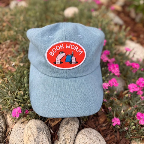 Book Worm Hat featuring a playful worm design, perfect for book lovers and casual wear.