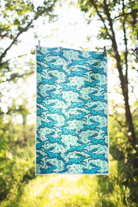 Bunnies On Parade Kitchen & Tea Towel