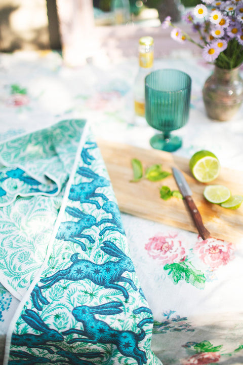 Bunnies On Parade Kitchen & Tea Towel