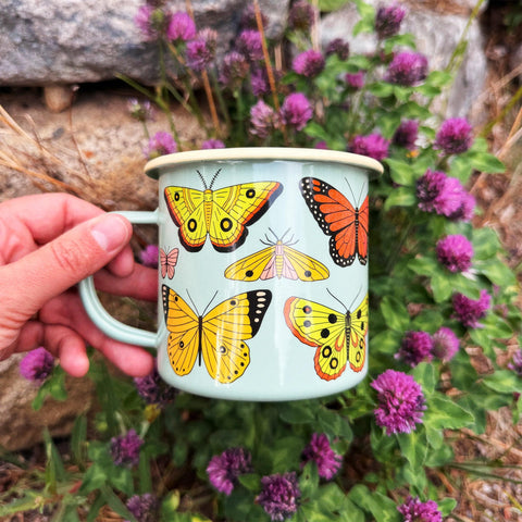 Butterfly Beauty Mug - Enamel 16oz Mug