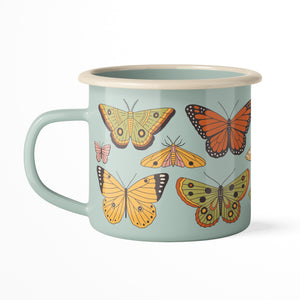 Butterfly Beauty Mug - Enamel 16oz Mug