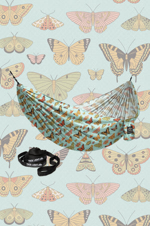 Double Hammock & Pro Hanging Straps (Butterfly Dreams Print)