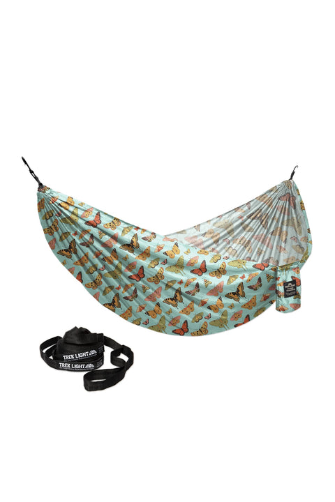 Double Hammock & Pro Hanging Straps (Butterfly Dreams Print)