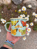 Butterfly Beauty Mug - Enamel 16oz Mug