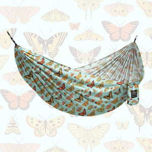 Double Hammock & Pro Hanging Straps (Butterfly Dreams Print)