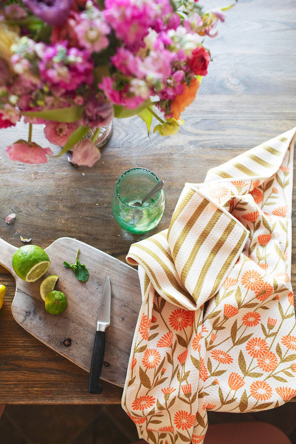 Calendula Flowers Kitchen & Tea Towel