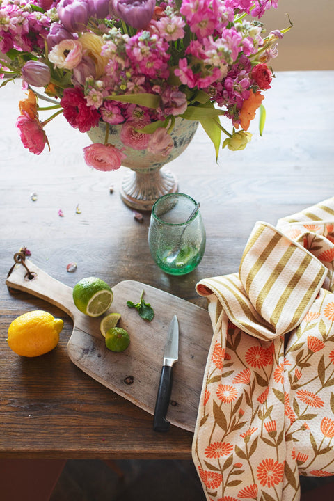 Calendula Flowers Kitchen & Tea Towel