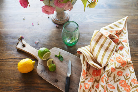 Calendula Flowers Kitchen & Tea Towel
