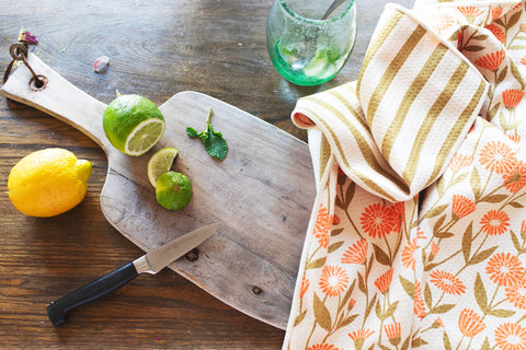 Calendula Flowers Kitchen & Tea Towel