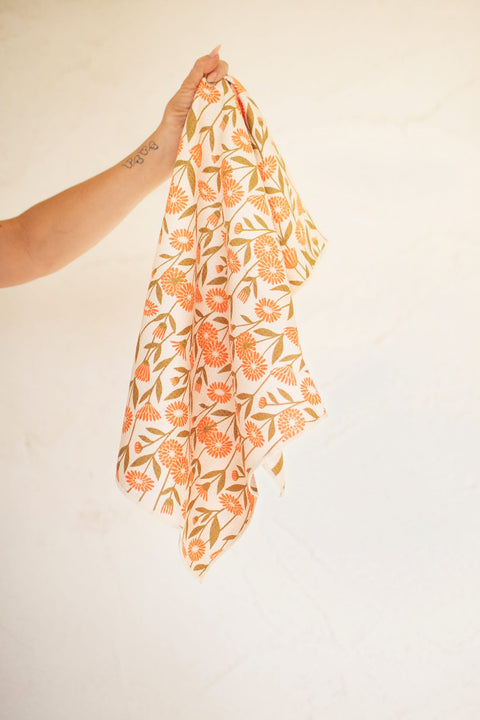 Calendula Flowers Kitchen & Tea Towel
