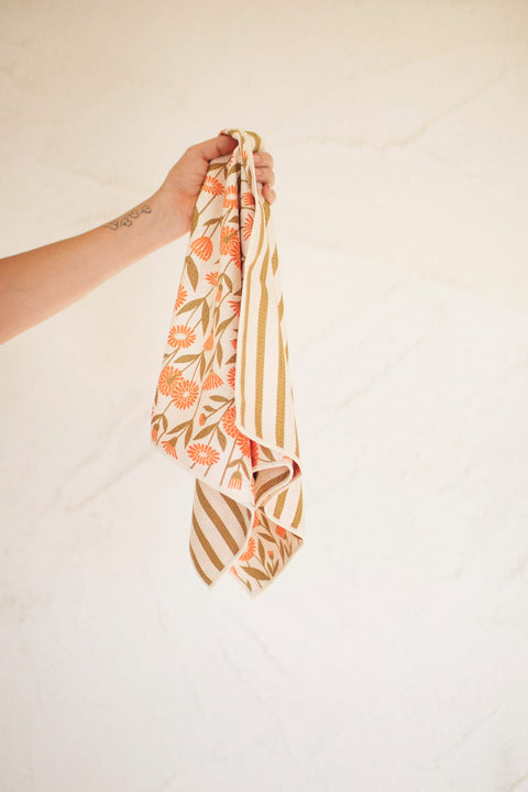 Calendula Flowers Kitchen & Tea Towel