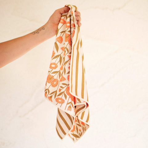 Calendula Flowers Kitchen & Tea Towel