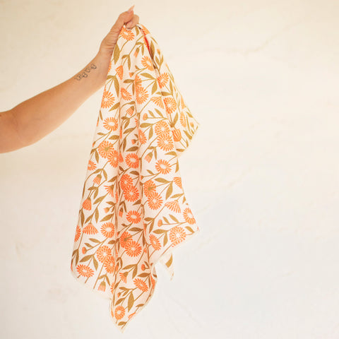 Calendula Flowers Kitchen & Tea Towel