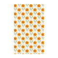 California Kitchen & Tea Towel with orange floral pattern, eco-friendly recycled materials, super absorbent and quick-drying.