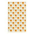 California Kitchen & Tea Towel with orange floral pattern, eco-friendly recycled materials, and super absorbent Grip-Tex™ fabric.