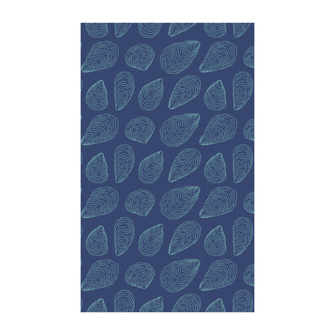 Coastal Oysters Kitchen & Tea Towel with eco-friendly recycled material, featuring super absorbent Grip-Tex™ fabric and vibrant oyster design.