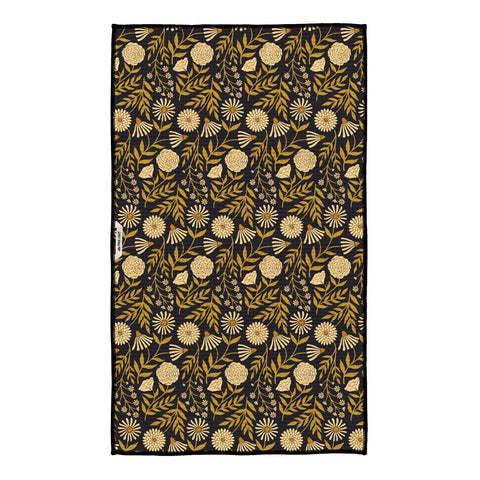 Dinner Music Kitchen & Tea Towel with floral design, eco-friendly, 100% recycled, super absorbent Grip-Tex fabric, vibrant and stylish.