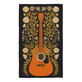 Dinner Music Kitchen & Tea Towel featuring guitar and floral design, eco-friendly, super absorbent and quick-drying fabric.