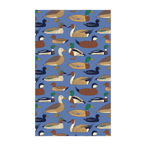Ducks In A Row Kitchen & Tea Towel with vibrant ducks pattern, 100% recycled, best kitchen towel for quick drying and absorbency.