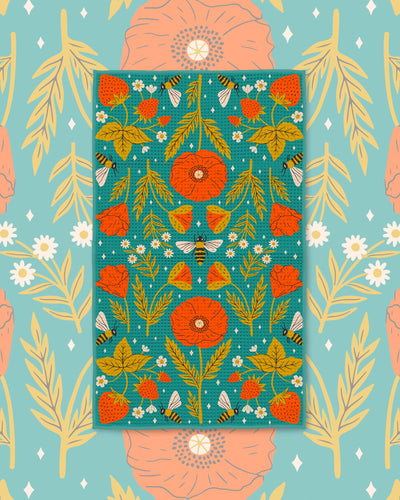 Garden Buzz Kitchen & Tea Towel