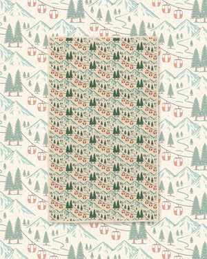 Gondola Winter Kitchen & Tea Towel
