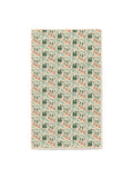 Trek Light Gondola Winter dish towel featuring alpine peaks, ski lift gondolas, and evergreen trees in a winter scene