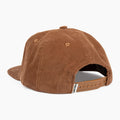 Brown Happiest Camper hat by Trek Light, featuring 6-panel snapback design, 100% cotton corduroy material, and one size fits most fit.