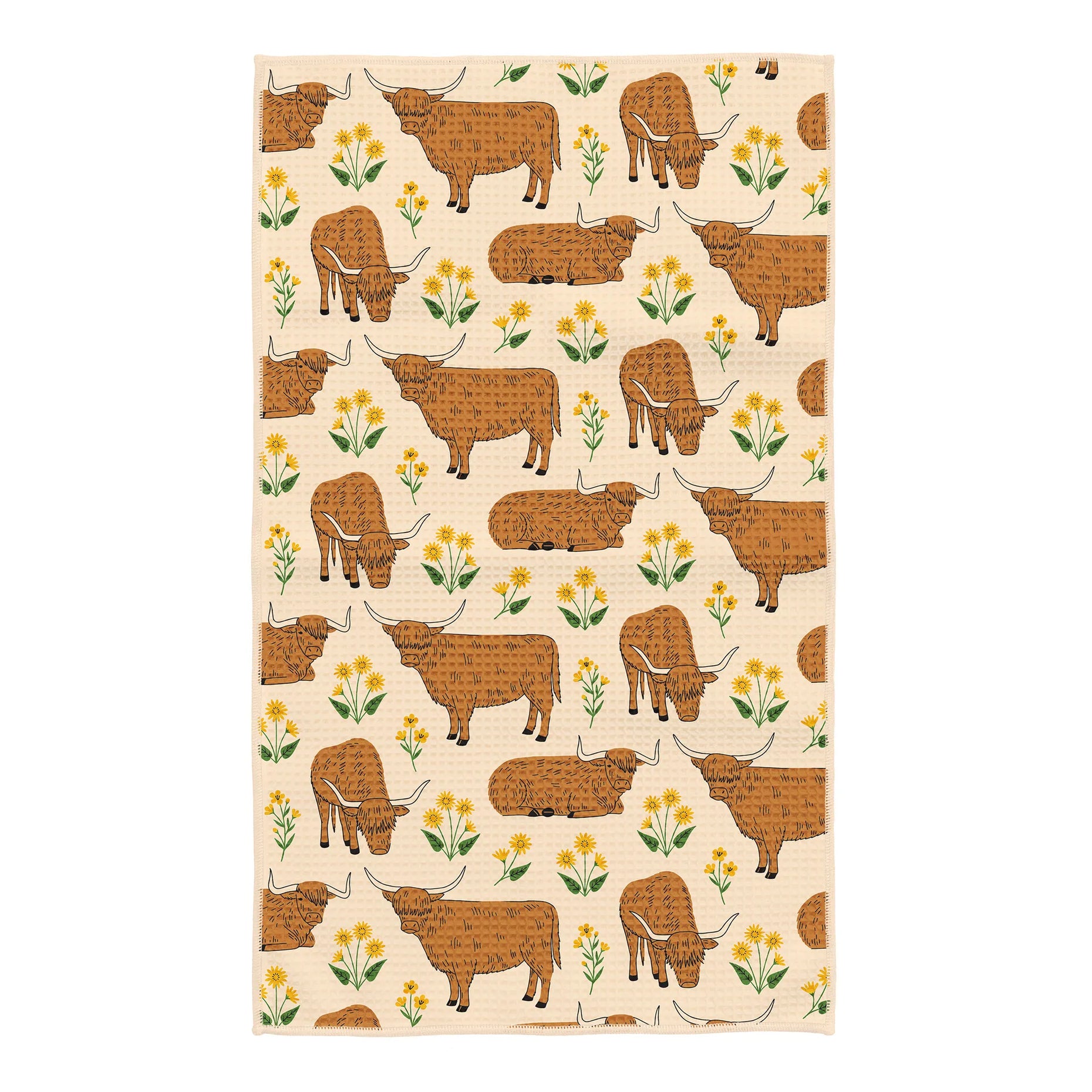 Highland Cows Kitchen Tea Towel