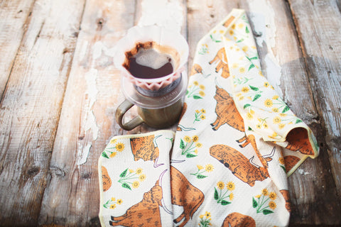 Highland Cows Kitchen & Tea Towel
