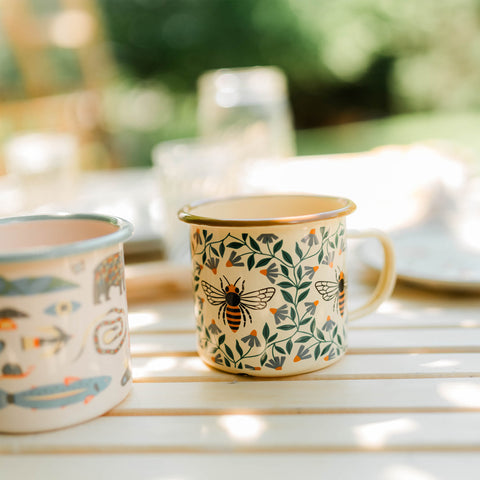 Honey Bee Enamel Mug 16oz