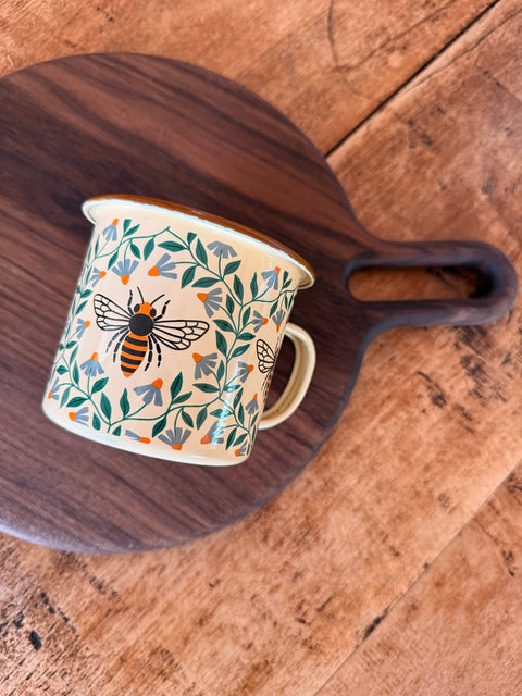 Honey Bee Enamel Mug 16oz