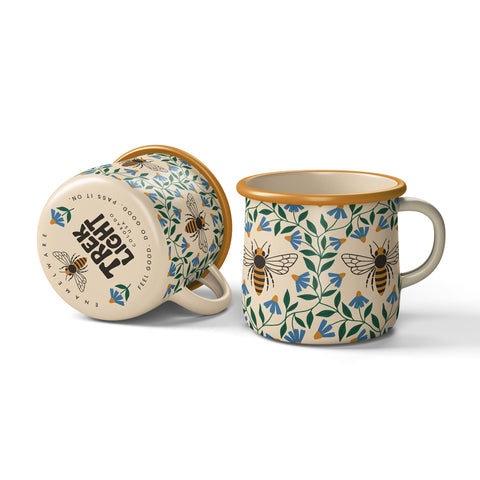 Honey Bee Enamel Mug 16oz